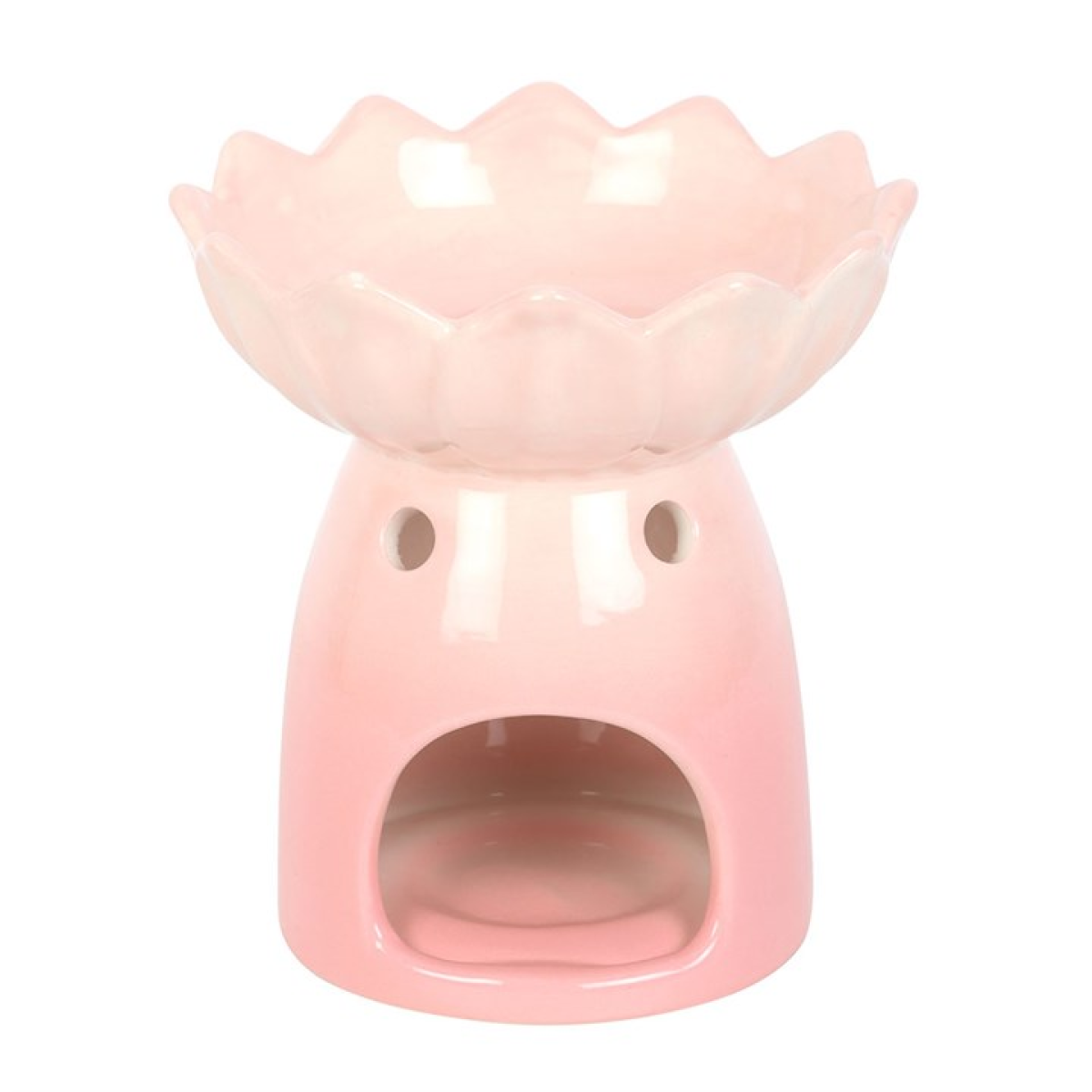 Pink Water Lily Ceramic Oil Burner and Wax Warmer (12/24)