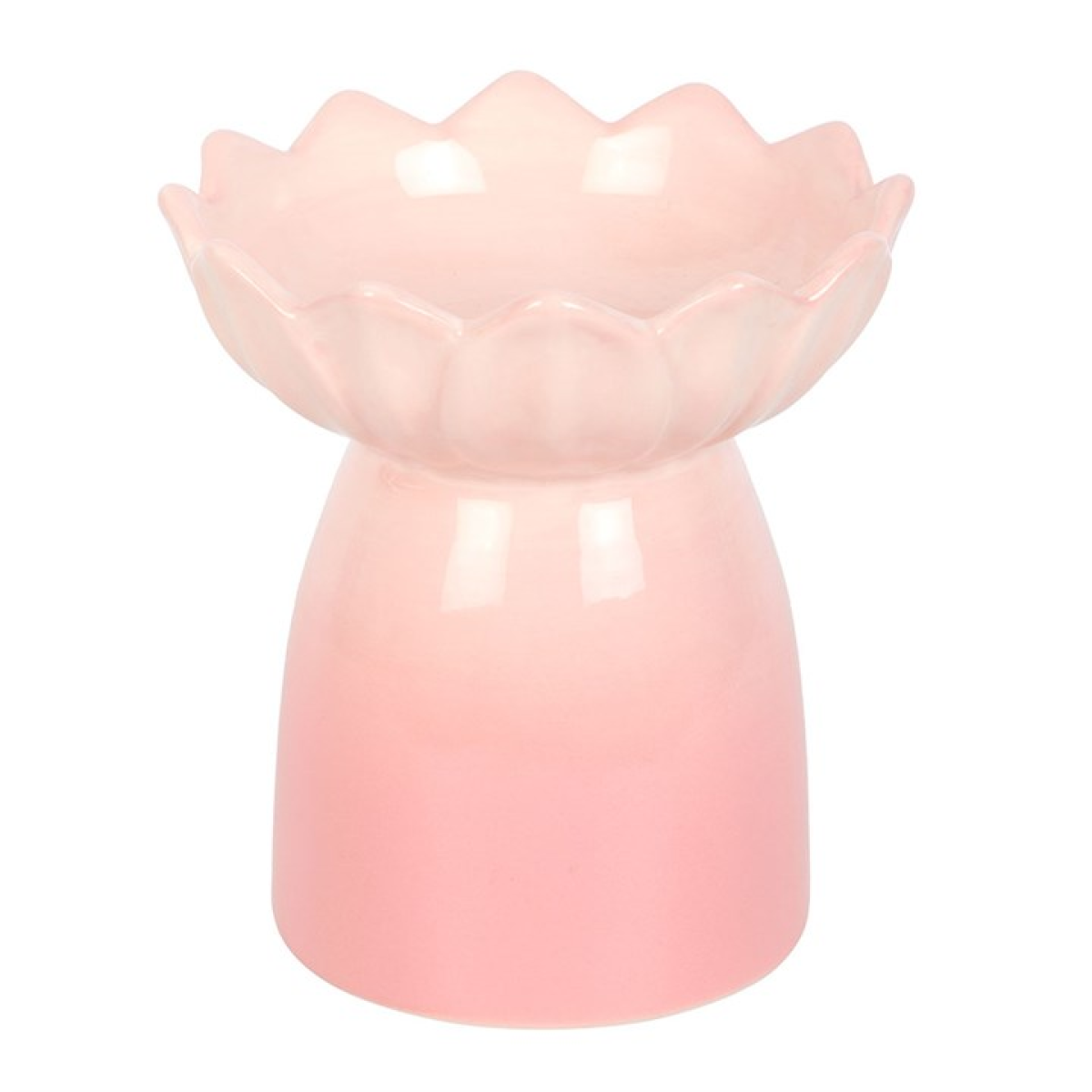 Pink Water Lily Ceramic Oil Burner and Wax Warmer (12/24)