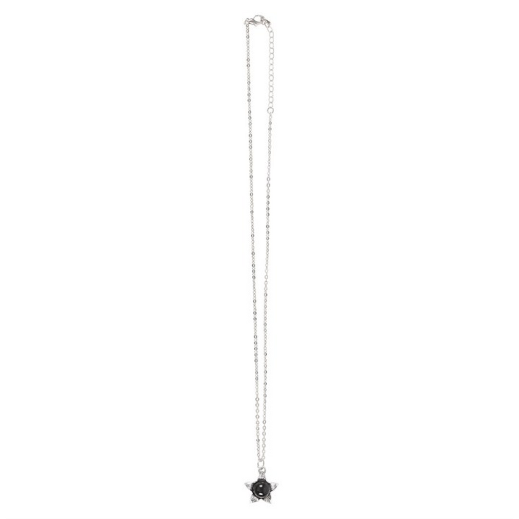 Deadly Nightshade Necklace with Black Obsidian on Greeting Card