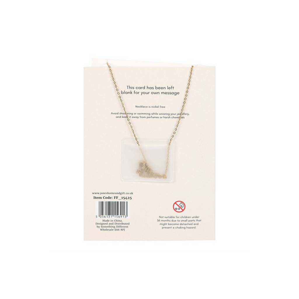 Orange Aura Mushroom Necklace Greeting Card