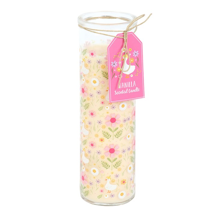 Daisy &  Duck Print Vanilla Tube Candle