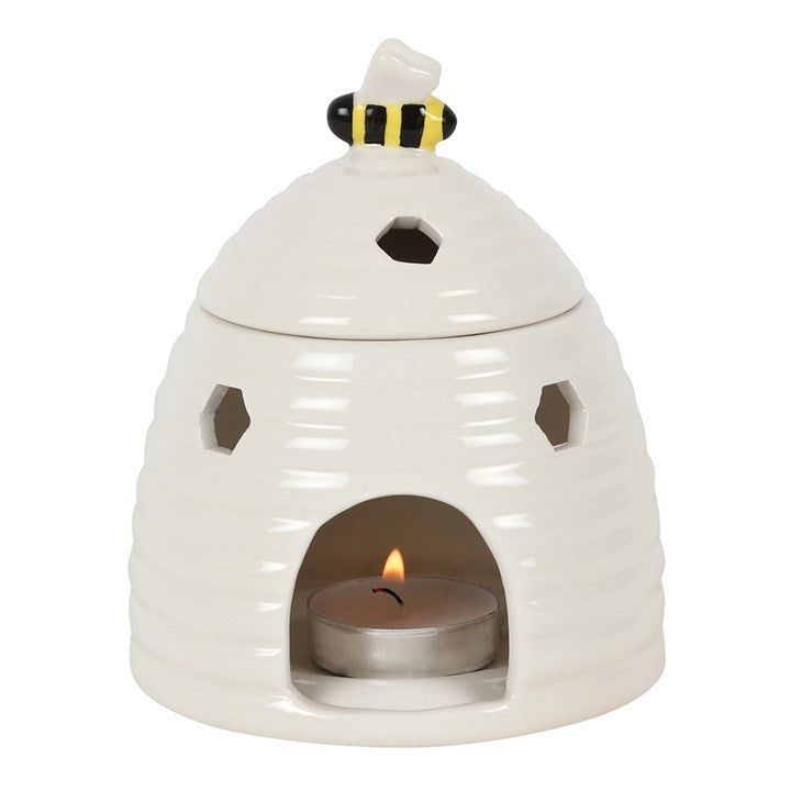 White Beehive Ceramic Oil Burner (12/24)
