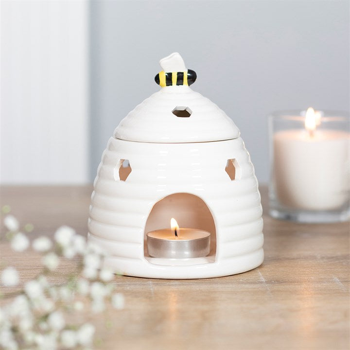 White Beehive Ceramic Oil Burner (12/24)