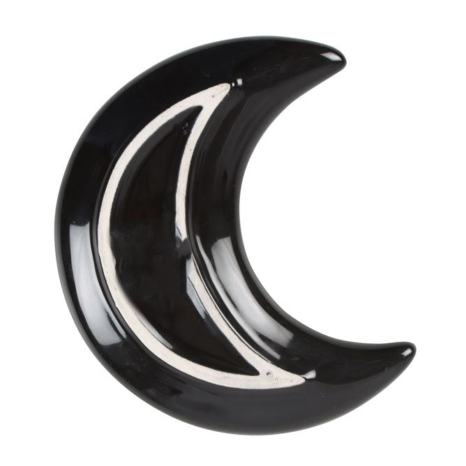 *Dark Forest Print Crescent Moon Ceramic Trinket Dish (12/24)
